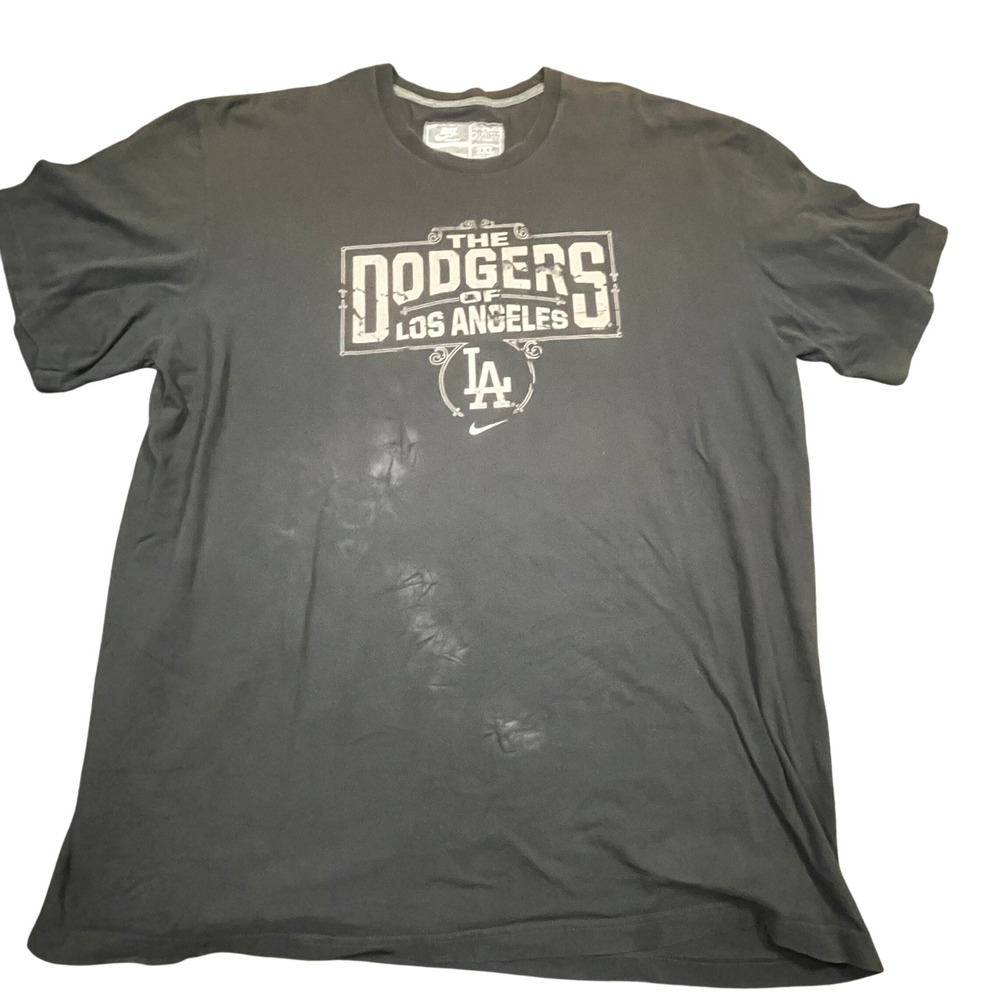 Nike Los Angeles Dodgers T-Shirt Mens 2XL Gray‎ Graphic MLB Baseball Tee